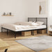 Metal Bed Frame with Headboard Black 183x203 Cm King Tpbnln