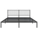 Metal Bed Frame with Headboard Black 183x203 Cm King Tpbnln