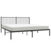 Metal Bed Frame with Headboard Black 183x203 Cm King Tpbnln