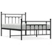 Metal Bed Frame With Headboard And Footboard Black 107x203