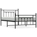 Metal Bed Frame with Headboard and Footboard Black 107x203