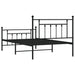 Metal Bed Frame with Headboard and Footboard Black 107x203