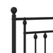Metal Bed Frame with Headboard and Footboard Black 107x203