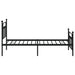 Metal Bed Frame with Headboard and Footboard Black 107x203