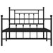 Metal Bed Frame with Headboard and Footboard Black 107x203