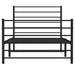 Metal Bed Frame with Headboard and Footboard Black 107x203