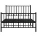 Metal Bed Frame with Headboard and Footboard Black 107x203