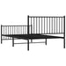 Metal Bed Frame with Headboard and Footboard Black 107x203