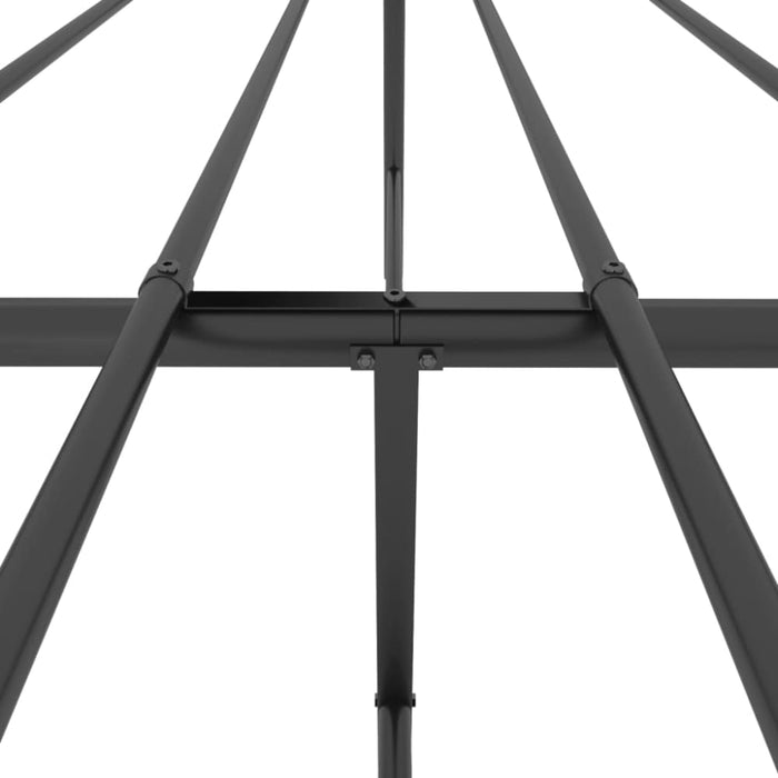 Metal Bed Frame with Headboard and Footboard Black 137x187
