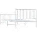 Metal Bed Frame with Headboard and Footboard White 107x203
