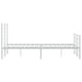 Metal Bed Frame with Headboard and Footboard White 153x203