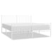 Metal Bed Frame with Headboard and Footboard White 183x203
