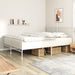 Metal Bed Frame with Headboard and Footboard White 183x203
