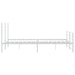 Metal Bed Frame with Headboard and Footboard White 183x203