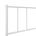 Metal Bed Frame with Headboard White 107x203 Cm King Single