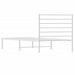 Metal Bed Frame with Headboard White 107x203 Cm King Single