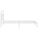 Metal Bed Frame with Headboard White 107x203 Cm Kingle