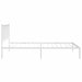 Metal Bed Frame with Headboard White 107x203 Cm Tpbkxi