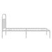 Metal Bed Frame with Headboard White 107x203 Cm Tptlnb