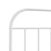 Metal Bed Frame with Headboard White 107x203 Cm Tptlnb