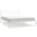 Metal Bed Frame with Headboard White 153x203 Cm Queen Tpbktt