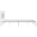 Metal Bed Frame With Headboard White 183x203 Cm King Size