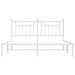 Metal Bed Frame With Headboard White 183x203 Cm King Size