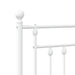 Metal Bed Frame With Headboard White 183x203 Cm King Size