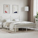 Metal Bed Frame With Headboard White 183x203 Cm King Size