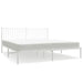 Metal Bed Frame with Headboard White 183x203 Cm King Tpbktp