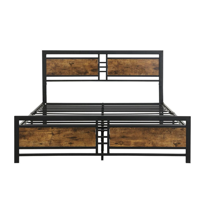 Metal Bed Frame Queen Size Mattress Base Platform Wooden