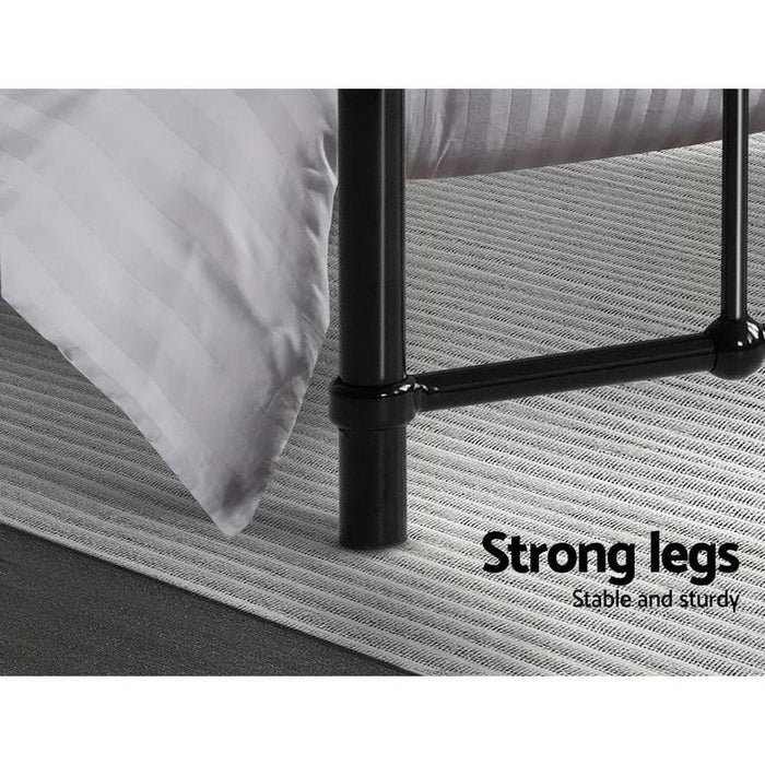 Metal Bed Frame Queen Size Platform Foundation Mattress