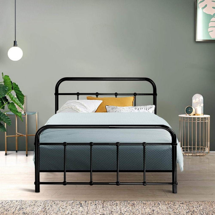 Metal Bed Frame Single Size Platform Foundation Mattress