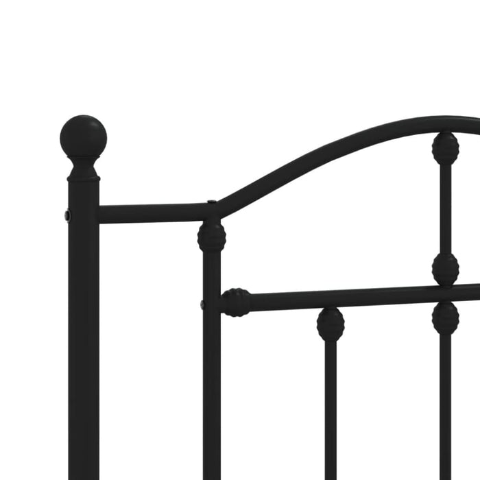Metal Headboard Black 107 Cm Tptalk