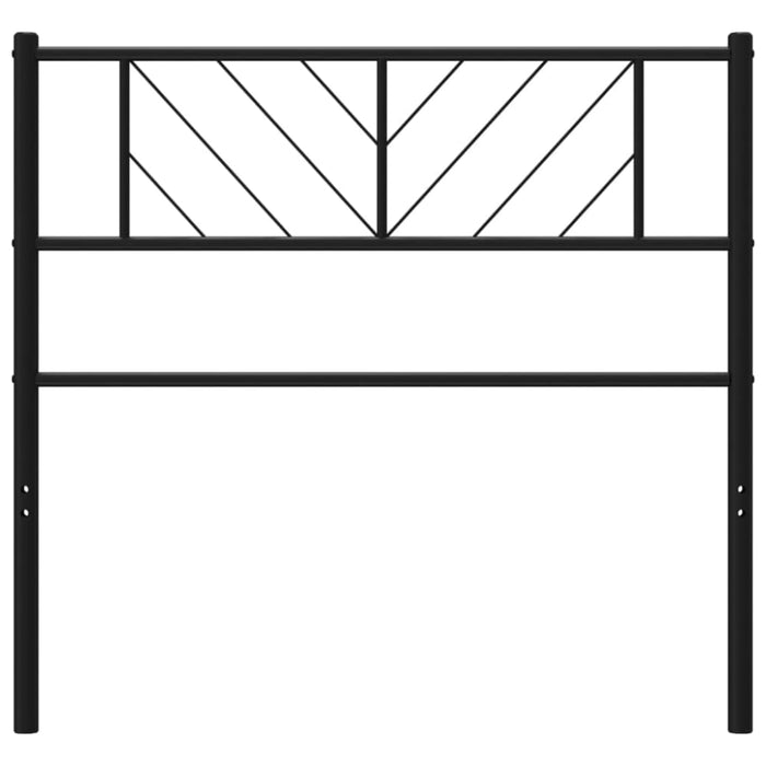 Metal Headboard Black 112x90 Cm Tixxbk