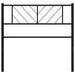 Metal Headboard Black 112x90 Cm Tixxbk
