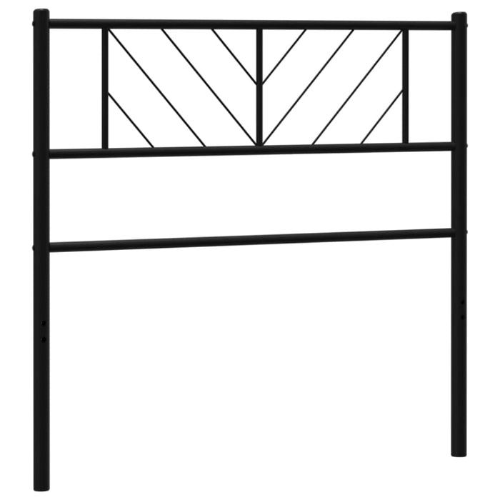 Metal Headboard Black 112x90 Cm Tixxbk