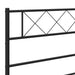 Metal Headboard Black 95x90 Cm Tixtbp