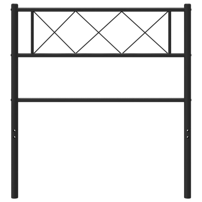 Metal Headboard Black 95x90 Cm Tixtbp