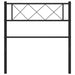 Metal Headboard Black 95x90 Cm Tixtbp