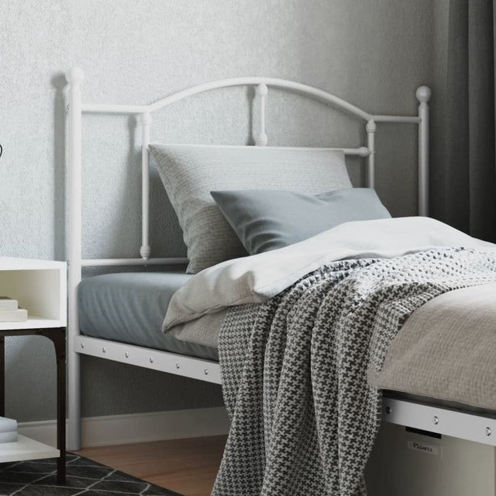 Metal Headboard White 107 Cm Tptpon