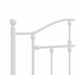 Metal Headboard White 107 Cm Tptpon