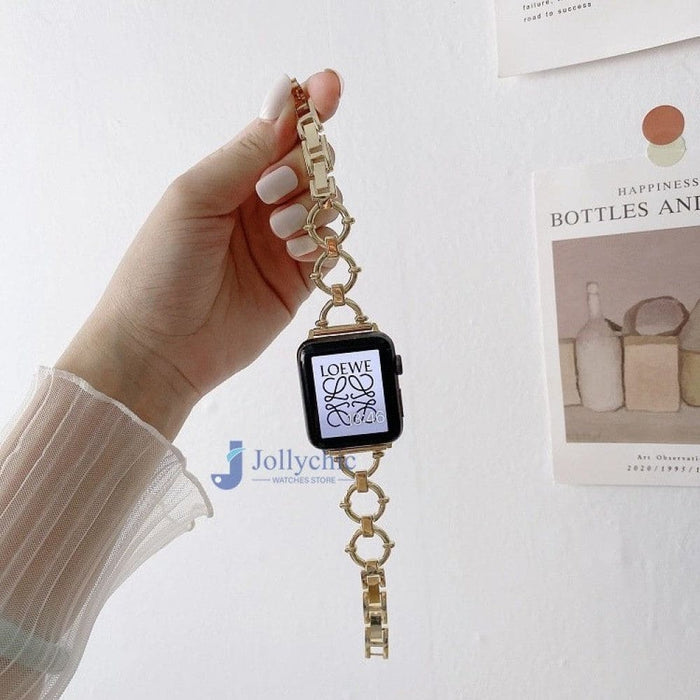 Metal Jewelry Chain Band Strap For Apple Watch