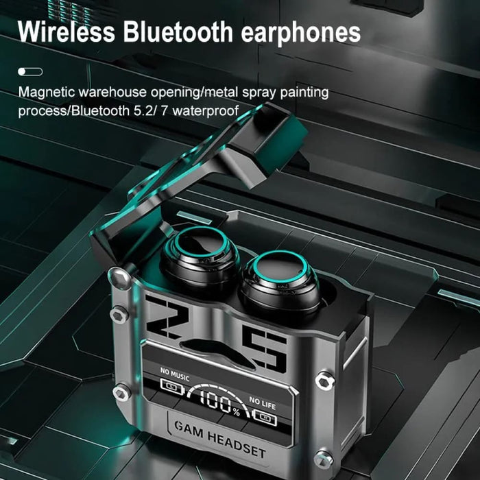 Metal Magnetic Bluetooth 5.2 Earbuds with Digital Display