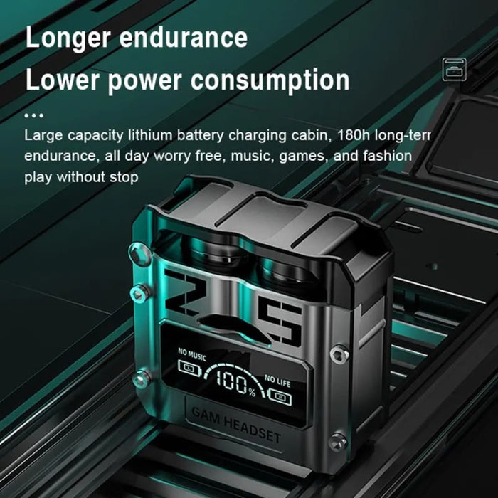 Metal Magnetic Bluetooth 5.2 Earbuds with Digital Display