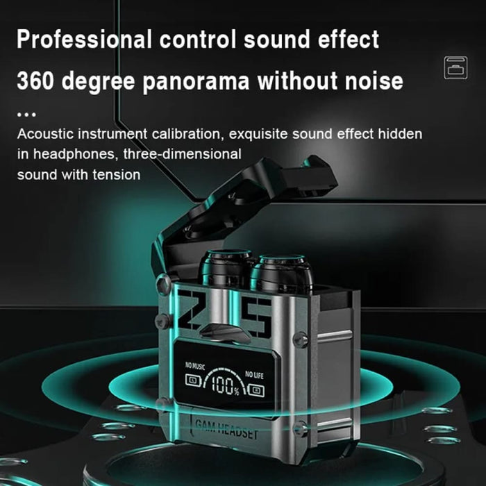 Metal Magnetic Bluetooth 5.2 Earbuds with Digital Display