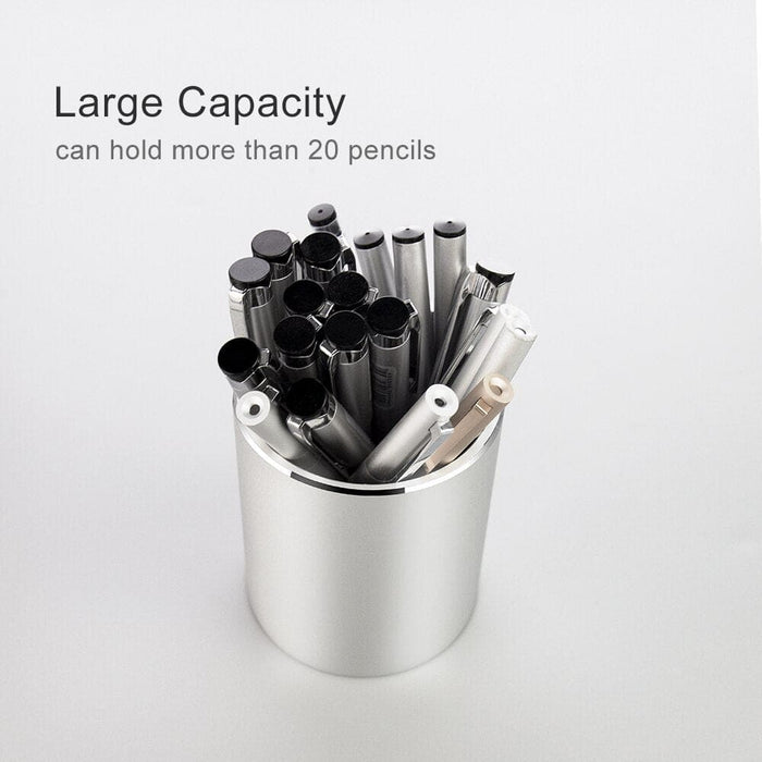 Metal Pencil and Pen Holder Round Aluminum Desktop