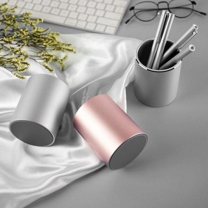 Metal Pencil and Pen Holder Round Aluminum Desktop