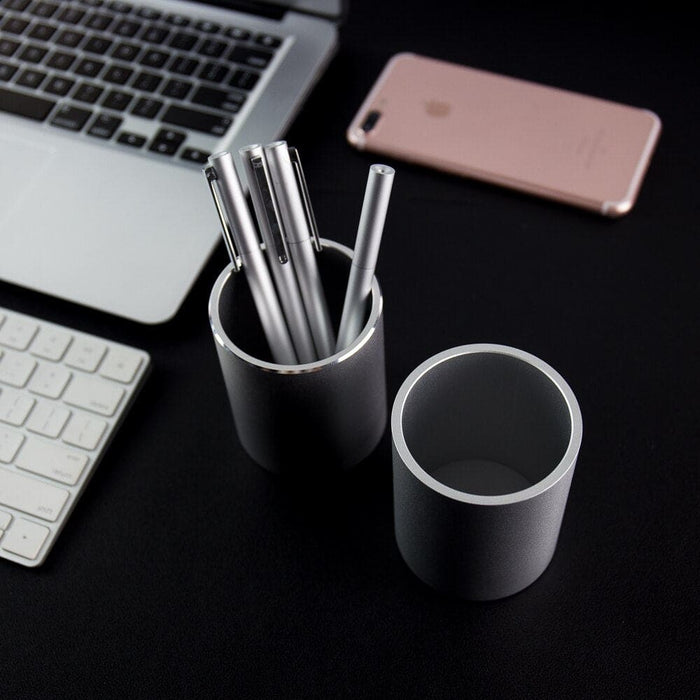 Metal Pencil and Pen Holder Round Aluminum Desktop