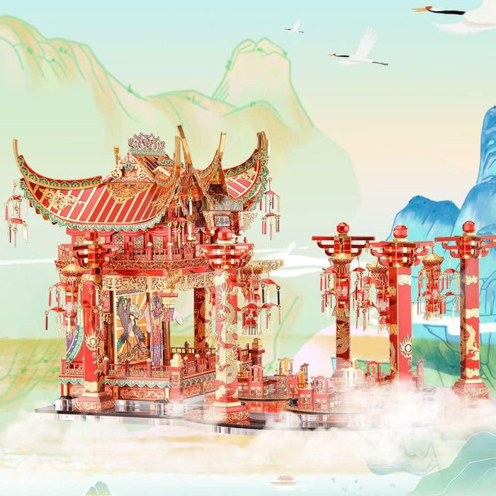 3d Metal Puzzle The Red Crabapple Theater Model Building